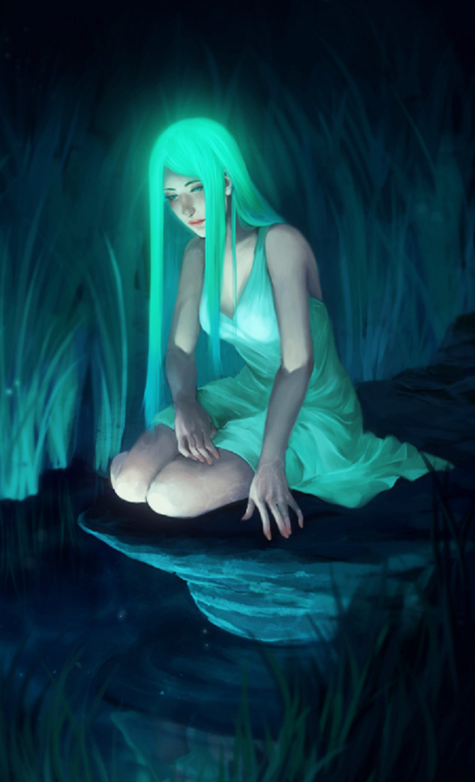 This Undine girl has used her Deep Mysteries ability to activate this magical pool. What will it show her?